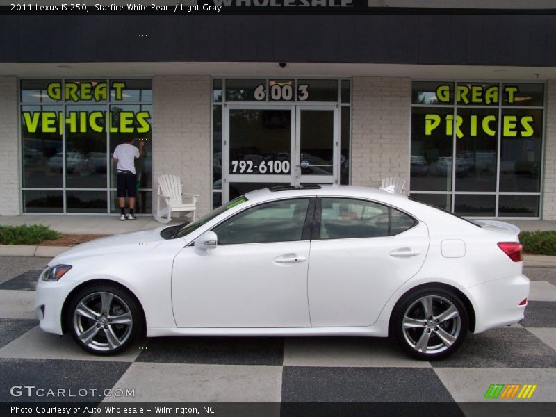 Starfire White Pearl / Light Gray 2011 Lexus IS 250