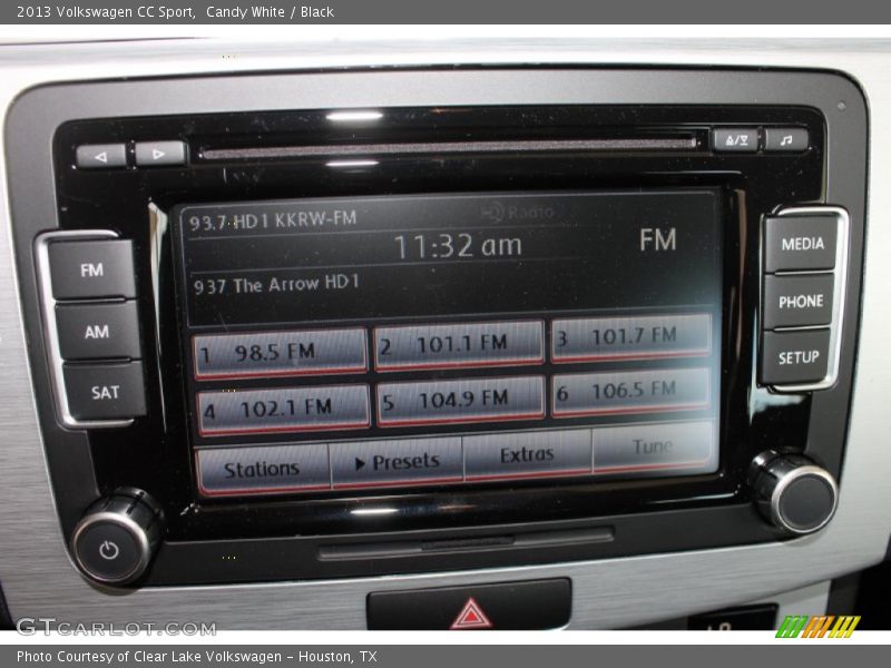 Candy White / Black 2013 Volkswagen CC Sport