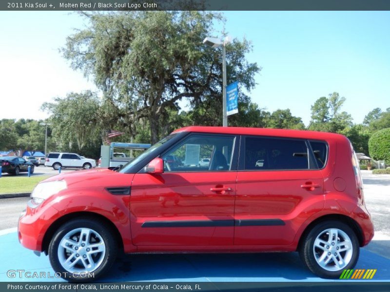 Molten Red / Black Soul Logo Cloth 2011 Kia Soul +