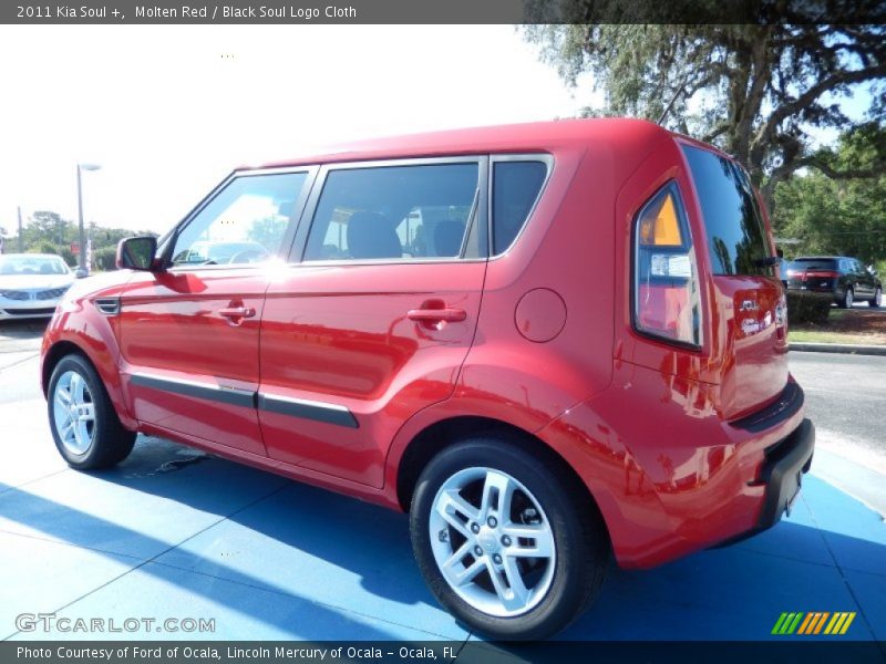 Molten Red / Black Soul Logo Cloth 2011 Kia Soul +