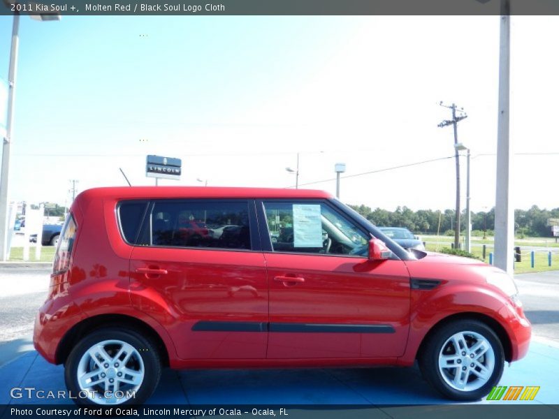 Molten Red / Black Soul Logo Cloth 2011 Kia Soul +