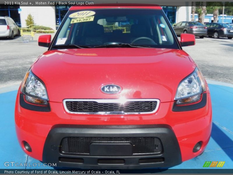 Molten Red / Black Soul Logo Cloth 2011 Kia Soul +