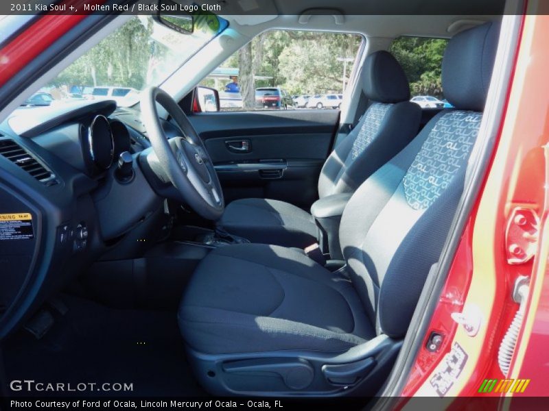 Molten Red / Black Soul Logo Cloth 2011 Kia Soul +