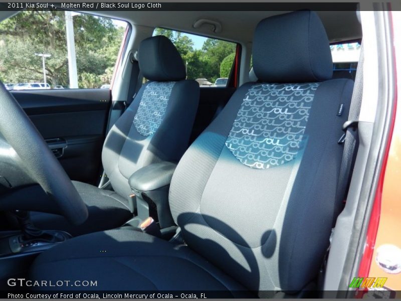 Molten Red / Black Soul Logo Cloth 2011 Kia Soul +