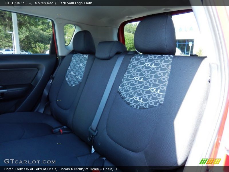 Molten Red / Black Soul Logo Cloth 2011 Kia Soul +