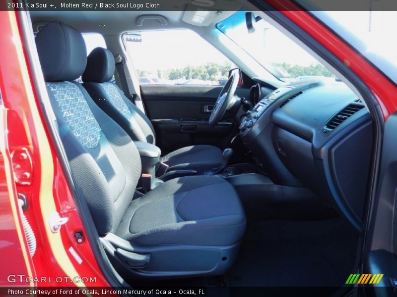 Molten Red / Black Soul Logo Cloth 2011 Kia Soul +