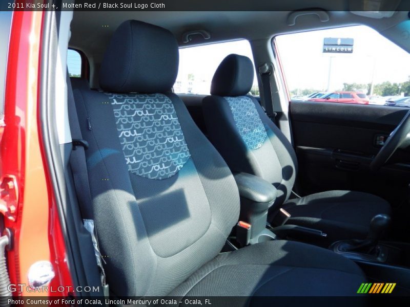 Molten Red / Black Soul Logo Cloth 2011 Kia Soul +