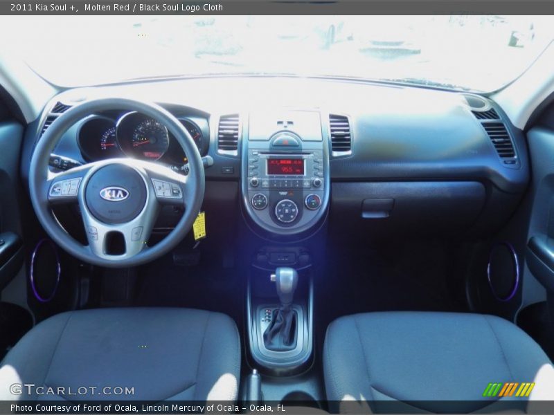 Molten Red / Black Soul Logo Cloth 2011 Kia Soul +