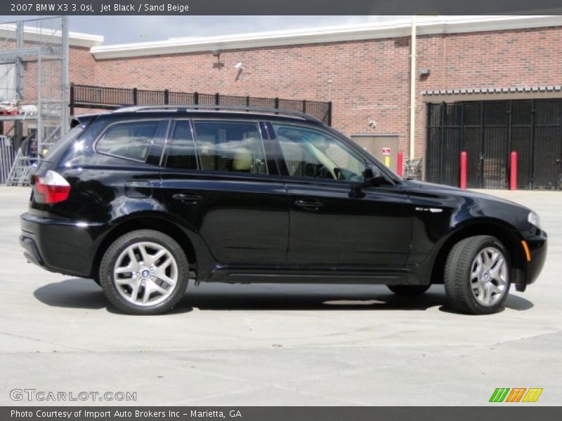 Jet Black / Sand Beige 2007 BMW X3 3.0si