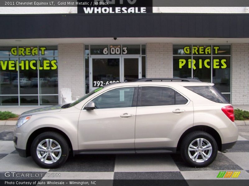 Gold Mist Metallic / Jet Black 2011 Chevrolet Equinox LT