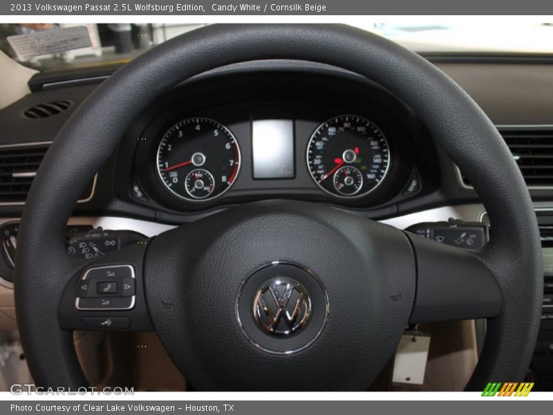 Candy White / Cornsilk Beige 2013 Volkswagen Passat 2.5L Wolfsburg Edition