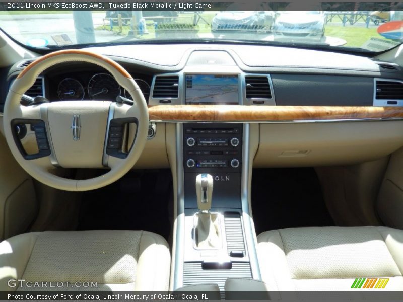 Tuxedo Black Metallic / Light Camel 2011 Lincoln MKS EcoBoost AWD