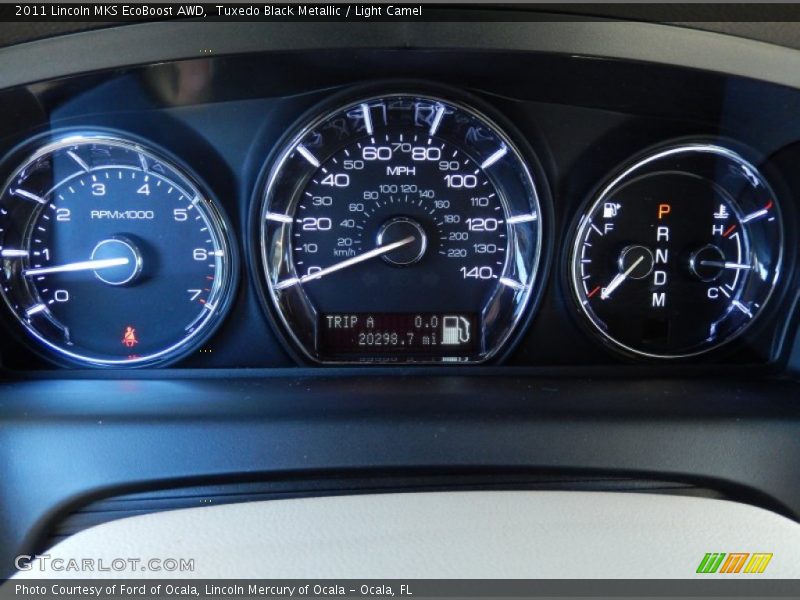 Tuxedo Black Metallic / Light Camel 2011 Lincoln MKS EcoBoost AWD