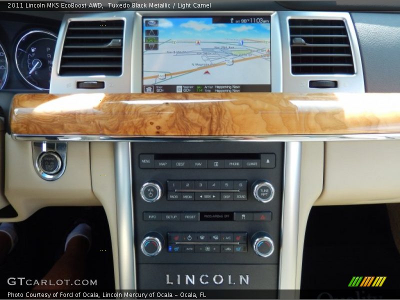 Tuxedo Black Metallic / Light Camel 2011 Lincoln MKS EcoBoost AWD