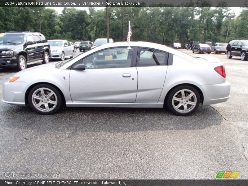 Silver Nickel / Red Line Black/Blue 2004 Saturn ION Red Line Quad Coupe