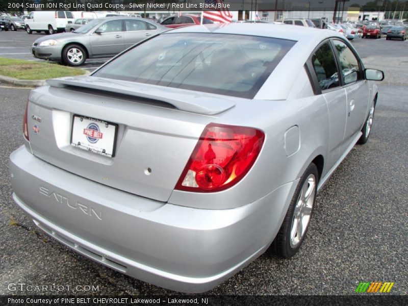 Silver Nickel / Red Line Black/Blue 2004 Saturn ION Red Line Quad Coupe