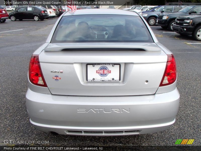 Silver Nickel / Red Line Black/Blue 2004 Saturn ION Red Line Quad Coupe