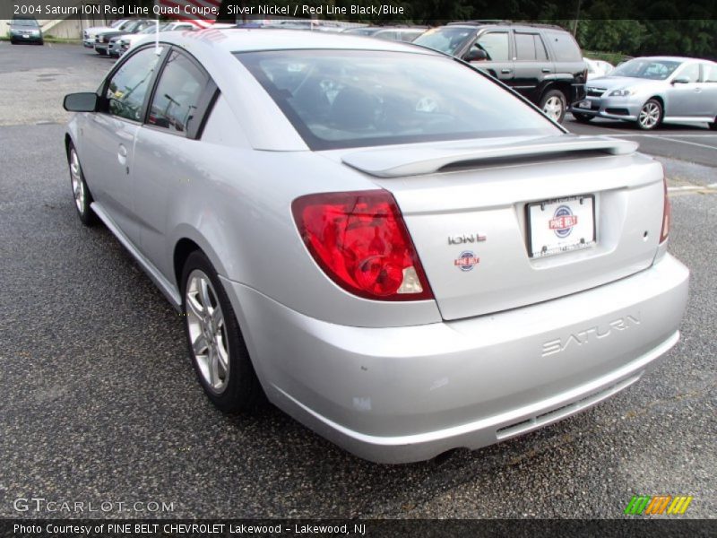 Silver Nickel / Red Line Black/Blue 2004 Saturn ION Red Line Quad Coupe