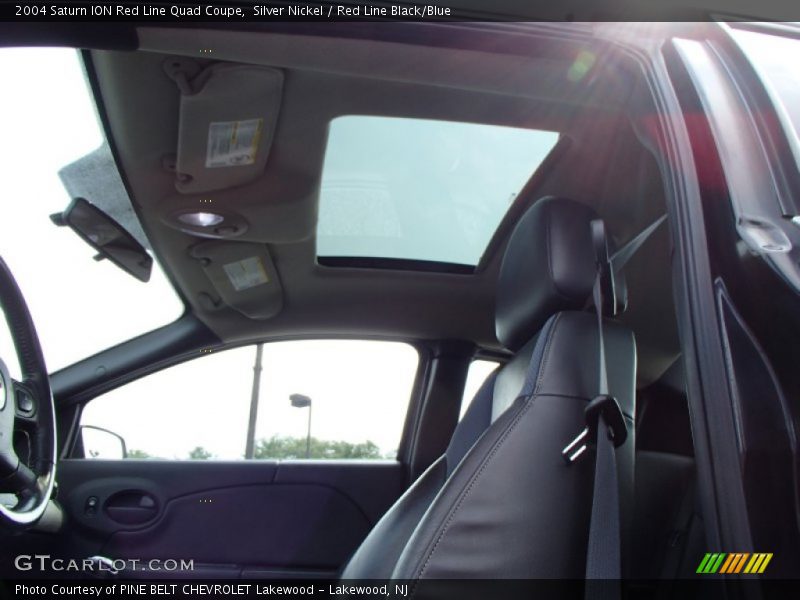 Silver Nickel / Red Line Black/Blue 2004 Saturn ION Red Line Quad Coupe
