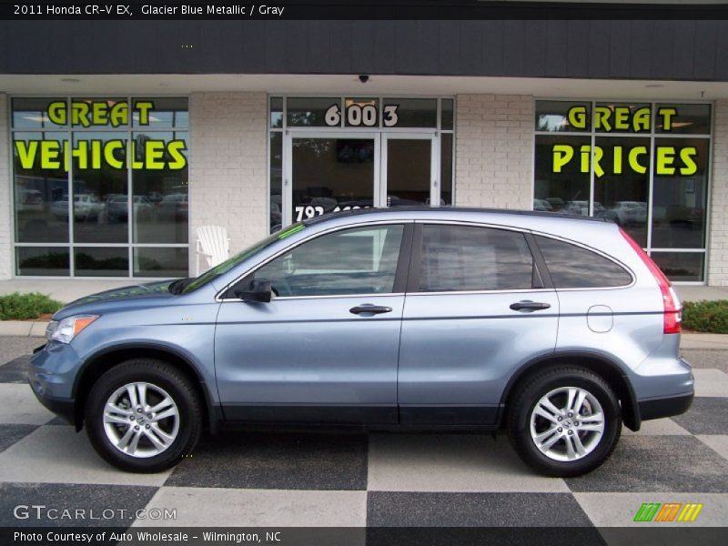 Glacier Blue Metallic / Gray 2011 Honda CR-V EX