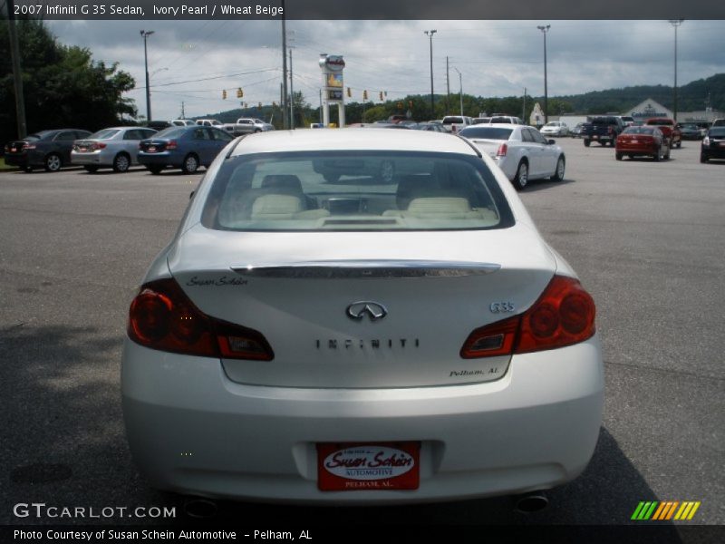 Ivory Pearl / Wheat Beige 2007 Infiniti G 35 Sedan