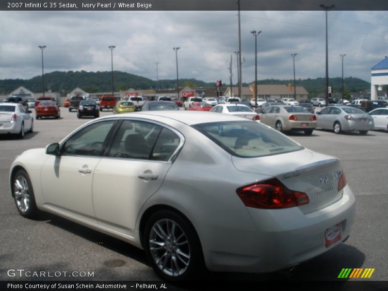 Ivory Pearl / Wheat Beige 2007 Infiniti G 35 Sedan