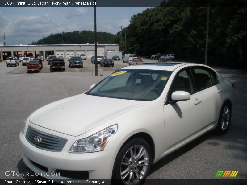 Ivory Pearl / Wheat Beige 2007 Infiniti G 35 Sedan