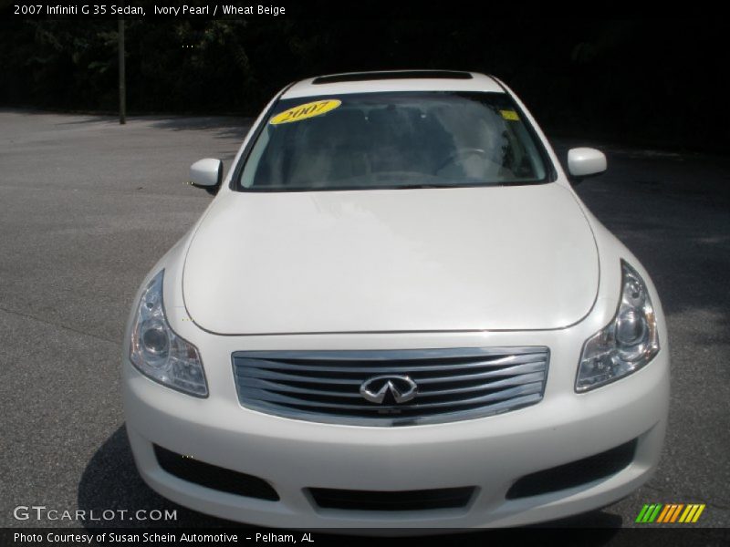 Ivory Pearl / Wheat Beige 2007 Infiniti G 35 Sedan