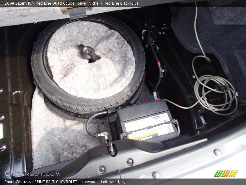 Silver Nickel / Red Line Black/Blue 2004 Saturn ION Red Line Quad Coupe