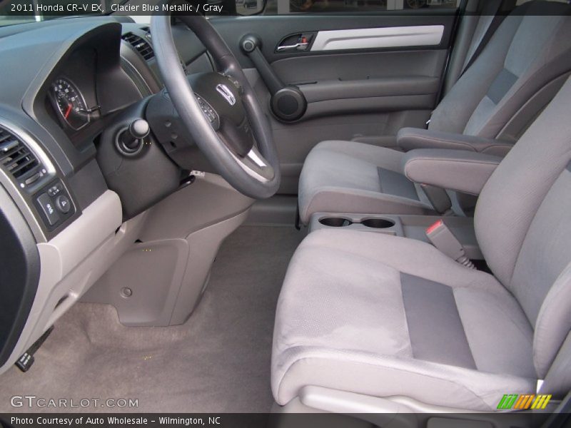 Glacier Blue Metallic / Gray 2011 Honda CR-V EX