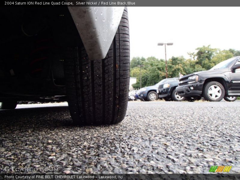 Silver Nickel / Red Line Black/Blue 2004 Saturn ION Red Line Quad Coupe