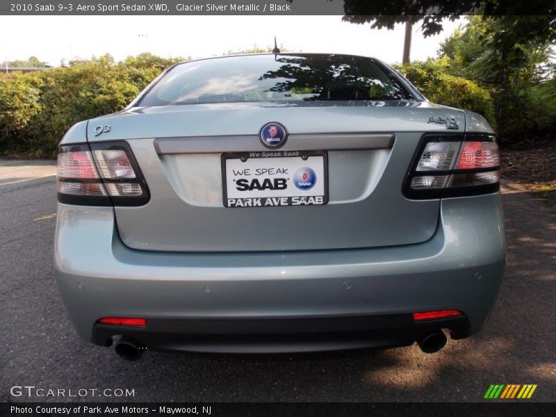 Glacier Silver Metallic / Black 2010 Saab 9-3 Aero Sport Sedan XWD