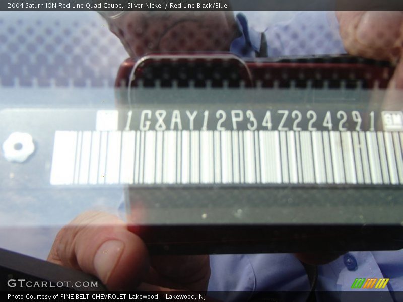 Silver Nickel / Red Line Black/Blue 2004 Saturn ION Red Line Quad Coupe