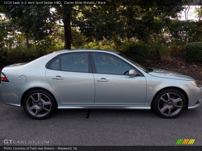 Glacier Silver Metallic / Black 2010 Saab 9-3 Aero Sport Sedan XWD