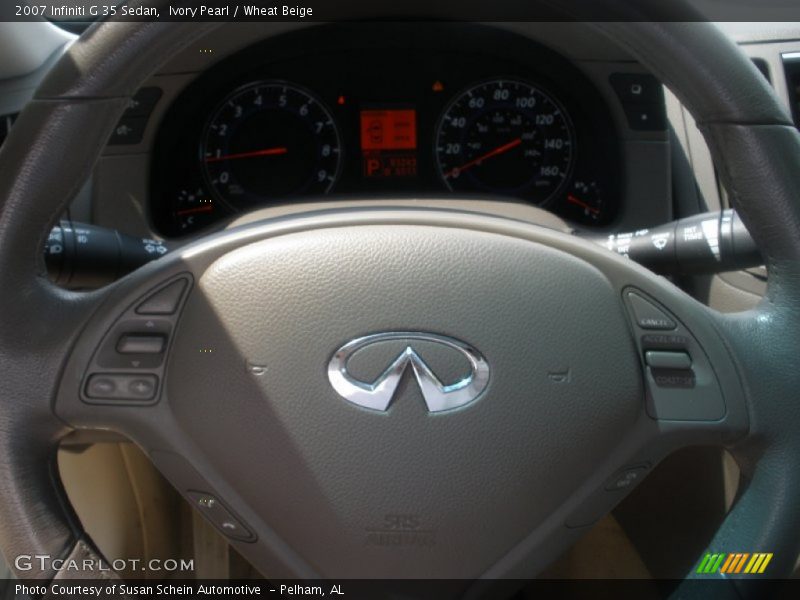 Ivory Pearl / Wheat Beige 2007 Infiniti G 35 Sedan