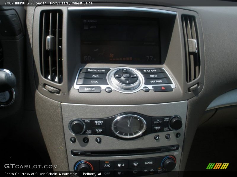 Ivory Pearl / Wheat Beige 2007 Infiniti G 35 Sedan