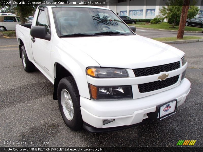 Summit White / Sandstone 2005 Chevrolet Colorado LS Regular Cab