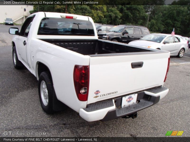 Summit White / Sandstone 2005 Chevrolet Colorado LS Regular Cab