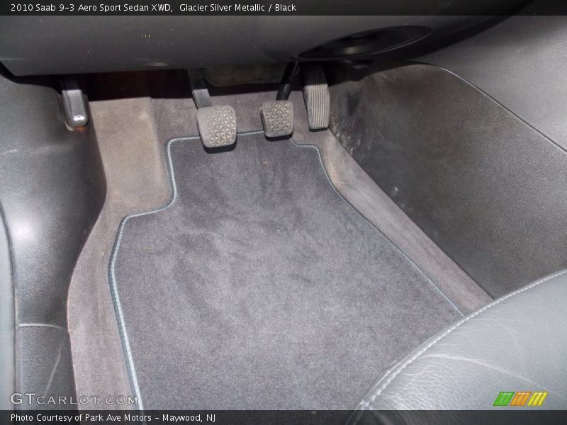 Glacier Silver Metallic / Black 2010 Saab 9-3 Aero Sport Sedan XWD