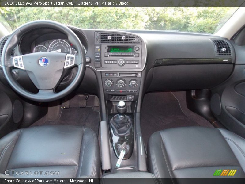 Glacier Silver Metallic / Black 2010 Saab 9-3 Aero Sport Sedan XWD