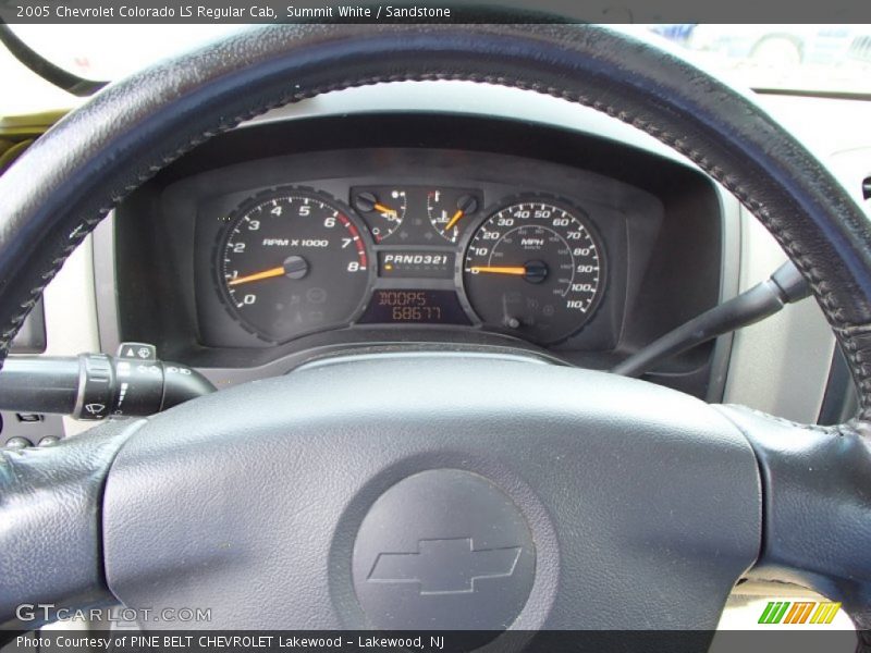 Summit White / Sandstone 2005 Chevrolet Colorado LS Regular Cab