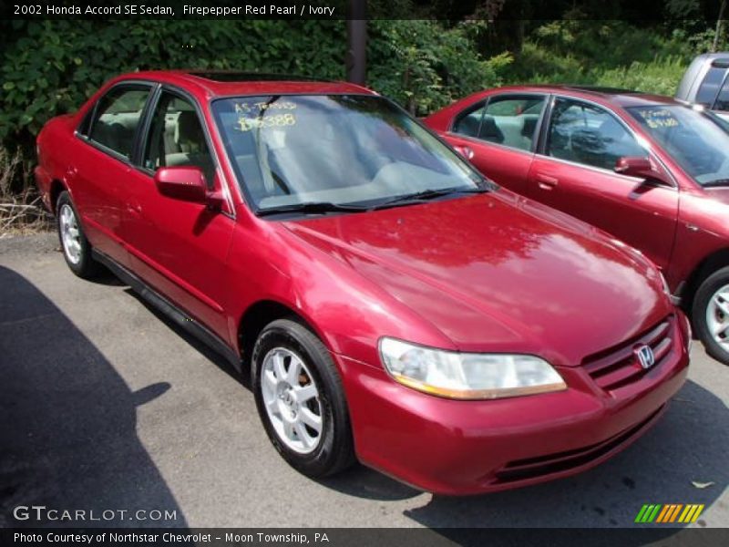 Firepepper Red Pearl / Ivory 2002 Honda Accord SE Sedan