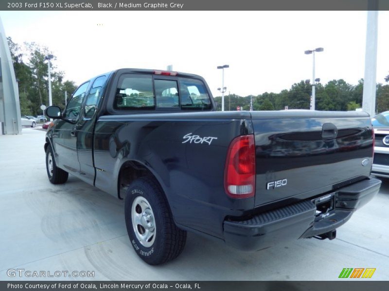 Black / Medium Graphite Grey 2003 Ford F150 XL SuperCab