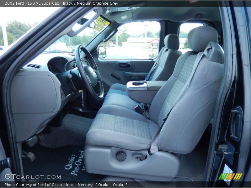 Black / Medium Graphite Grey 2003 Ford F150 XL SuperCab