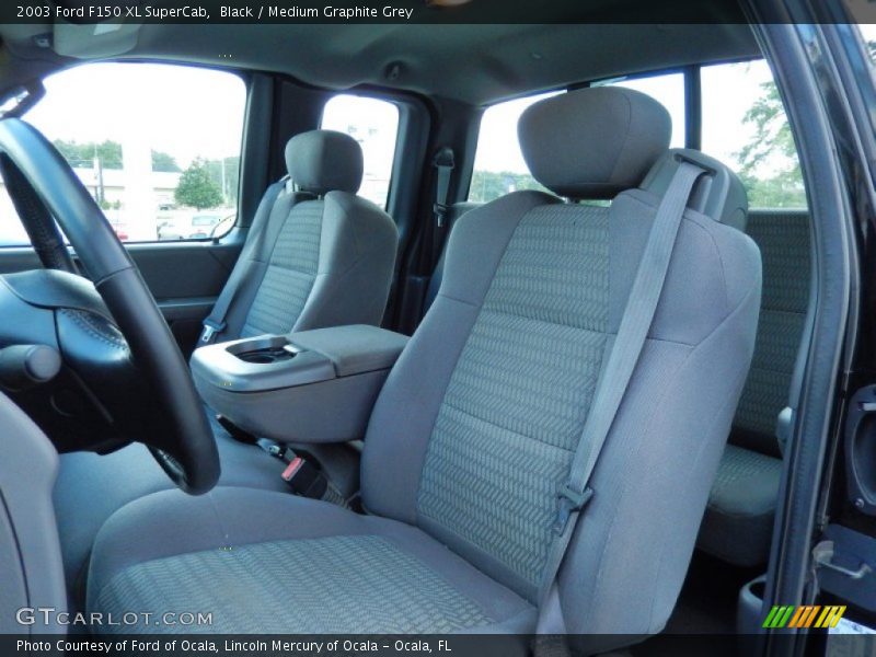 Black / Medium Graphite Grey 2003 Ford F150 XL SuperCab