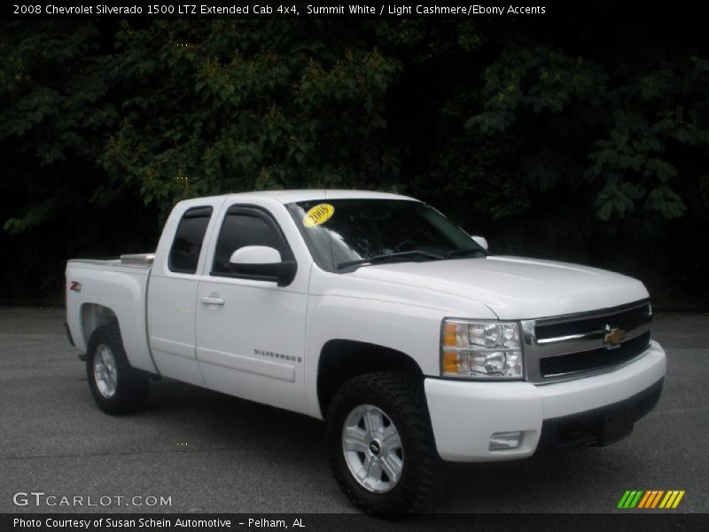 Summit White / Light Cashmere/Ebony Accents 2008 Chevrolet Silverado 1500 LTZ Extended Cab 4x4