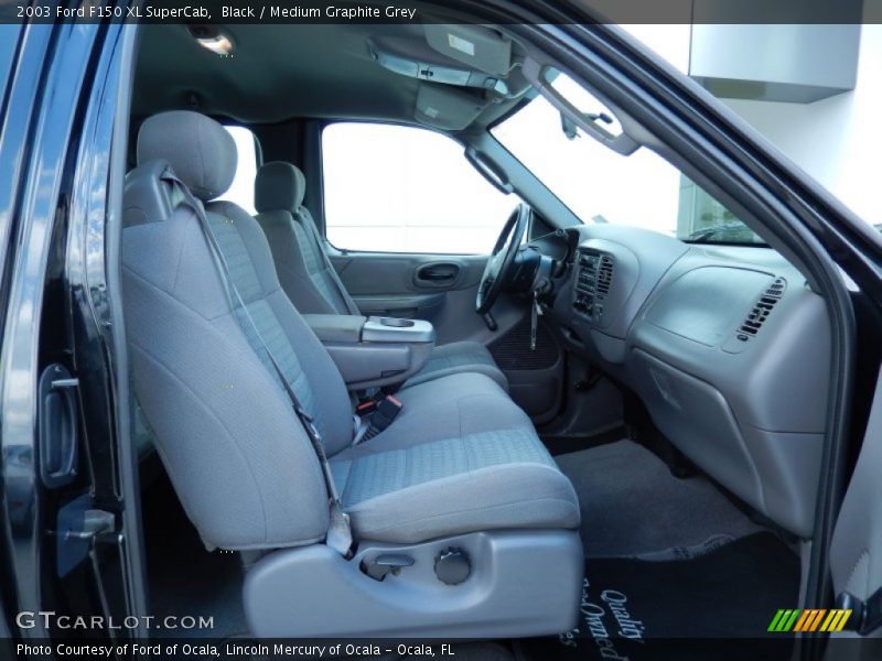 Black / Medium Graphite Grey 2003 Ford F150 XL SuperCab