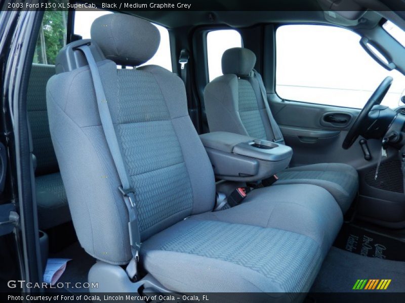 Black / Medium Graphite Grey 2003 Ford F150 XL SuperCab