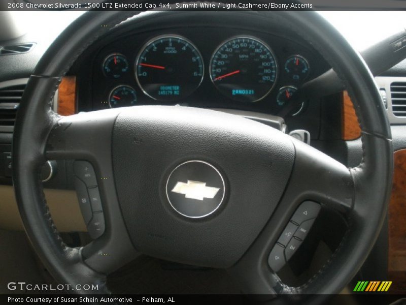 Summit White / Light Cashmere/Ebony Accents 2008 Chevrolet Silverado 1500 LTZ Extended Cab 4x4