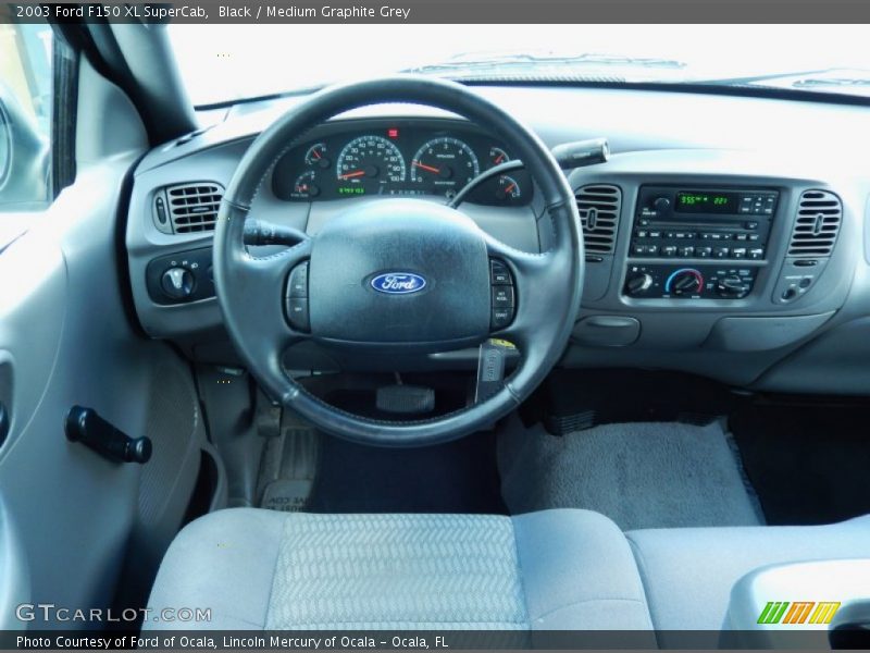 Black / Medium Graphite Grey 2003 Ford F150 XL SuperCab